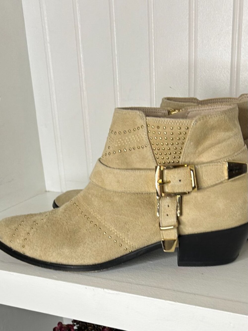 Anine Bing Suede Ankle Western Boots Size 9